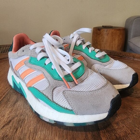 Adidas Tresc Run J Sneakers Shoes White Bliss Coral EF7650 Men's 6 / Women’s 7.5 - Picture 10 of 12